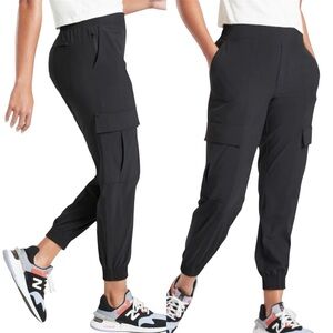 Athleta | Chelsea Utility Jogger Lightweight Cargo Pants Black Size 8